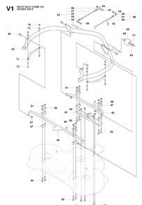 103cm Cutting Deck 2 Diagram and Parts List for RIDER175 (965104901)(2007-01) Husqvarna Lawn Mower
