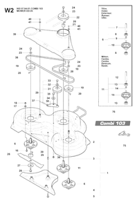 Mower Deck / Cutting Deck 5 Diagram and Parts List for R175AWD (965105001)(2008-06) Husqvarna Lawn Tractor