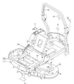 Decals Diagram and Parts List for MZ54 (96795370100)(2018-08) Husqvarna Lawn Mower
