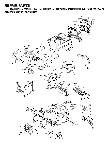 Chassis And Enclosures Diagram and Parts List for YTH2242A (954570383)(2003-01) Husqvarna Lawn Tractor