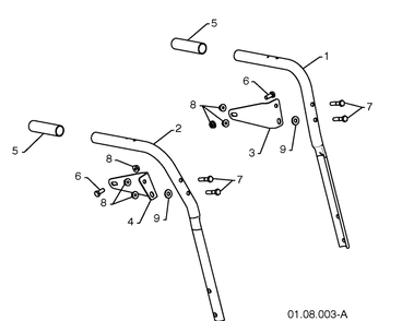 Handles 2 Diagram and Parts List for 5524SBL (96193003400)(2008-11) Husqvarna Snow Blower