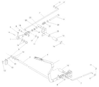 Parking Brake Diagram and Parts List for BZ6127D (968999262)(2005-08) Husqvarna Lawn Mower