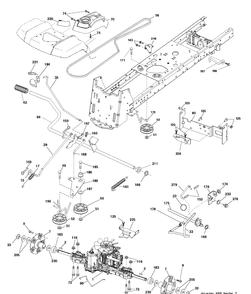 Drive Diagram and Parts List for 2754GLS (96043004700)(2011-09) Husqvarna Lawn Tractor