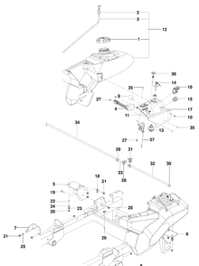 Ignition System Diagram and Parts List for PZ6034FX (966516801)(2009-09) Husqvarna Lawn Mower