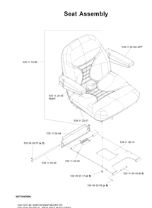 Seat Diagram and Parts List for LZ25 968999310 Husqvarna Lawn Mower