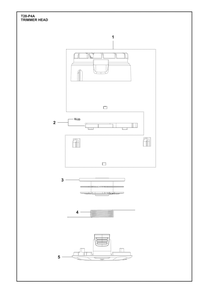 Trimmer Head Diagram and Parts List for T28-P4A  Husqvarna Trimmer