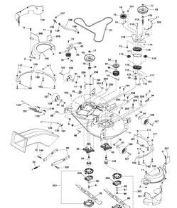 Mower Deck / Cutting Deck Diagram and Parts List for CTH224T (96051009600)(2013-10) Husqvarna Lawn Tractor