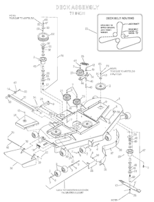 72 Inch/183cm Cutting Deck Diagram and Parts List for BZE7234D (033600000 and Up)(2005-02) Husqvarna Lawn Mower