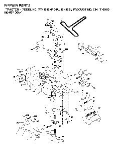 Mower Deck / Cutting Deck Diagram and Parts List for YTH1542XP (HAU15H42B, 954170056)(2003-01) Husqvarna Lawn Tractor