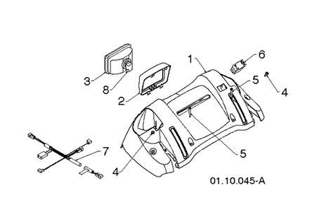 Handle 2 Diagram and Parts List for ST276EP (96191003906)(2012-08) Husqvarna Snow Blower