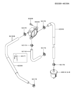 Fuel Valve Diagram and Parts List for FR730V-DS04 2017-09 Husqvarna Engine