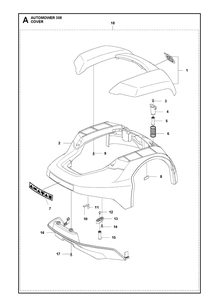 Cover Diagram and Parts List for 308 2013-01 Husqvarna Lawn Mower