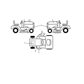 Decals Diagram and Parts List for 917223905  Husqvarna Lawn Tractor