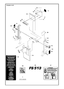 Toolbox Diagram and Parts List for FS520 (FS 524)(2011-02) Husqvarna Circular Saw