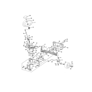 Steering Diagram and Parts List for GT48XLSI 96043017700 Husqvarna Lawn Tractor