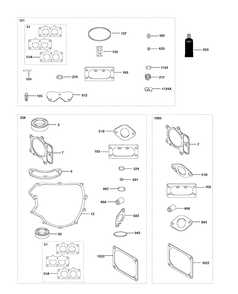 Gasket Kit Diagram and Parts List for 40H777-4144-G5 2013-04 Husqvarna Engine
