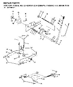 Mower Lift / Deck Lift Diagram and Parts List for GTH2248XP (GTH2248 XPA, 954567888)(2002-01) Husqvarna Lawn Tractor