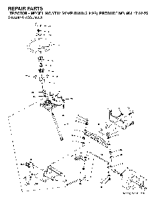 Steering Diagram and Parts List for YTH1542XP (HAU15H42F, 954170225)(2004-09) Husqvarna Lawn Tractor