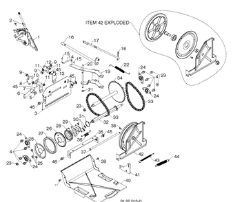 Drive 2 Diagram and Parts List for ST268EP (96191003813)(2014-07) Husqvarna Snow Blower