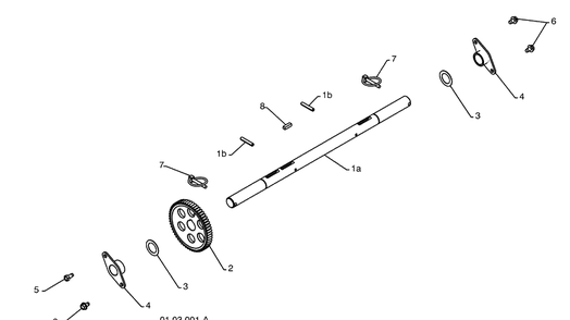 Drive 1 Diagram and Parts List for 14527SBLS (961930049)(2009-07) Husqvarna Snow Blower