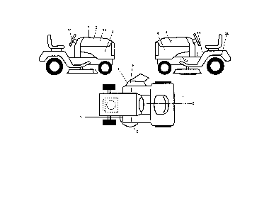 Decals Diagram and Parts List for YTH1542XP-96013000101  Husqvarna Lawn Tractor