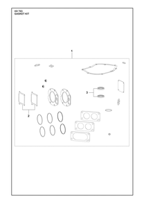 Gasket Kit Diagram and Parts List for HV703  Husqvarna Engine