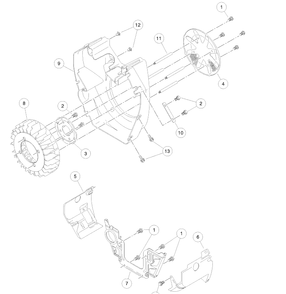 Shrouds And Brackets Diagram and Parts List for HUV4421GXP 2009 Husqvarna Lawn Tractor
