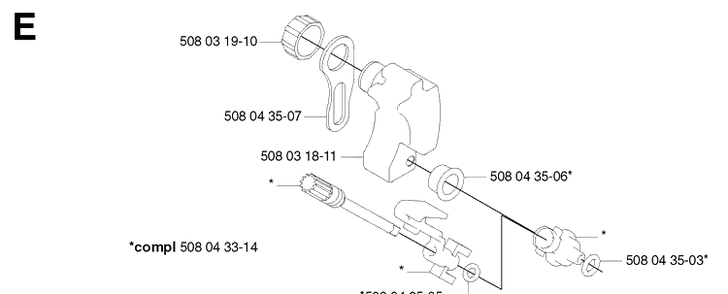 Oil Tank Diagram and Parts List for 318 20030100001-Current Husqvarna Chainsaw