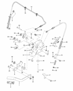 Parking Brake 2 Diagram and Parts List for M-ZT61BF (96717700400)(2013-01) Husqvarna Lawn Mower