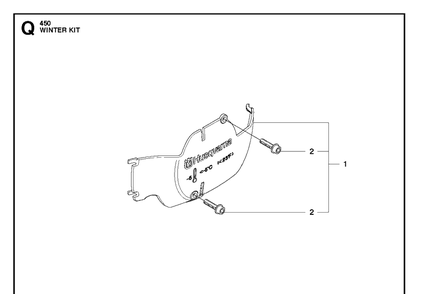 Winter Kit Diagram and Parts List for 450  Husqvarna Chainsaw