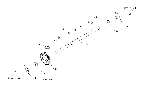 Drive Diagram and Parts List for 1830SB96193006501 2010-08 Husqvarna Snow Blower