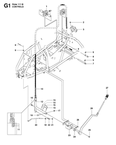 Part Location Diagram of 522508301 Husqvarna Lever