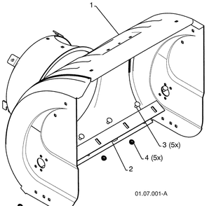 Auger Housing / Impeller Assembly-B 2 Diagram and Parts List for 12524SB (96193004600)(2009-06) Husqvarna Snow Blower