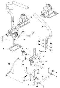 Steering 2 Diagram and Parts List for Z142 (96792460100)(2018-09) Husqvarna Lawn Mower
