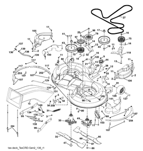 Mower Deck / Cutting Deck Diagram and Parts List for TC238TX (96051019200)(2019-06) Husqvarna Lawn Tractor
