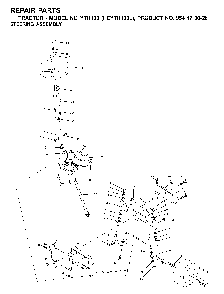 Steering Diagram and Parts List for YTH130 (HEYTH130L, 954170026)(2001-09) Husqvarna Lawn Tractor