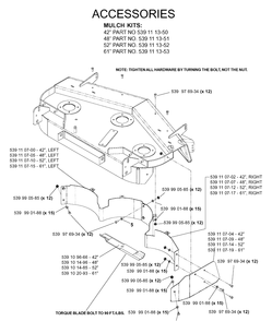 Accessories 9 Diagram and Parts List for IZ5223 (968999258)(2005-12) Husqvarna Lawn Mower