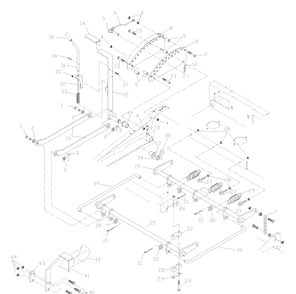 Deck Lift Assembly Diagram and Parts List for ZTH6123KAA (968999203)(2006-04) Husqvarna Lawn Mower