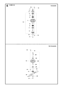 61-Inch/155cm Cutting Deck 5 Diagram and Parts List for P520D 20120100001 - 20143999999 Husqvarna Lawn Tractor