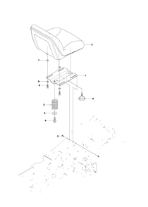 Seat Diagram and Parts List for R18AWD (966414101)(2010-07) Husqvarna Lawn Tractor
