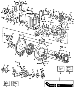 Spare Parts Diagram and Parts List for 122HBV 1992-01 Husqvarna Leaf Blower / Vacuum
