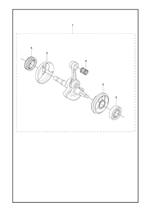 Crankshaft Diagram and Parts List for K970 2016-07 Husqvarna Lawn Tractor Accessories