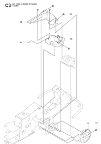 Cover Diagram and Parts List for RIDER175AWD (965105001)(2008-06) Husqvarna Lawn Mower