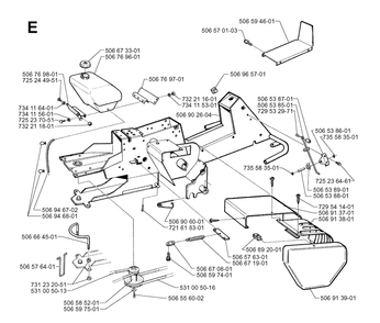 Chassis / Frame Diagram and Parts List for R11 1998-09 Husqvarna Lawn Tractor