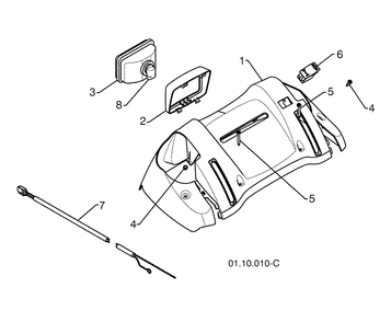 Handles - D 1 Diagram and Parts List for 16530SBXLS (96193004101)(2009-06) Husqvarna Snow Blower