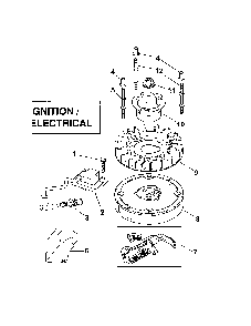 Ignition/electrical Diagram and Parts List for 917376823  Husqvarna Lawn Mower