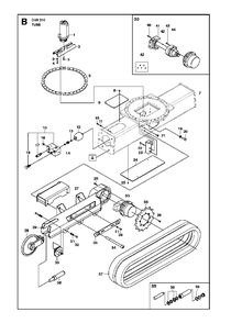Tube Diagram and Parts List for DXR310 (44 & Above)(2013-08) Husqvarna Demolition Hammer