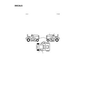 Decals Diagram and Parts List for 960430333  Husqvarna Lawn Tractor