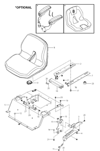 Seat Diagram and Parts List for Z242F (96795380300)(2018-10) Husqvarna Lawn Mower