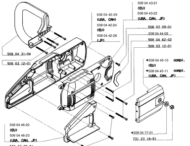 Part Location Diagram of 508044620 Husqvarna 